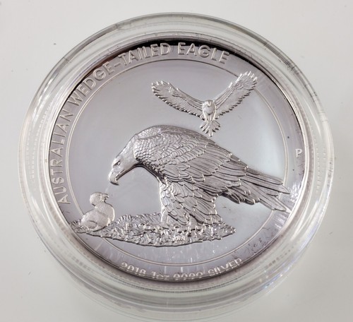 2018-P Australia S$1 Wedge Tailed Eagle High Relief Proof w/ Box and CoA - Picture 3 of 4