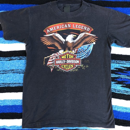 harley davidson 1985 3d emblem vintage shirt. Gem