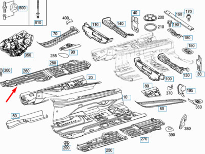 NEW MERCEDES-BENZ E-CLASS S211 RIGHT SIDE UNDERBODY COVER