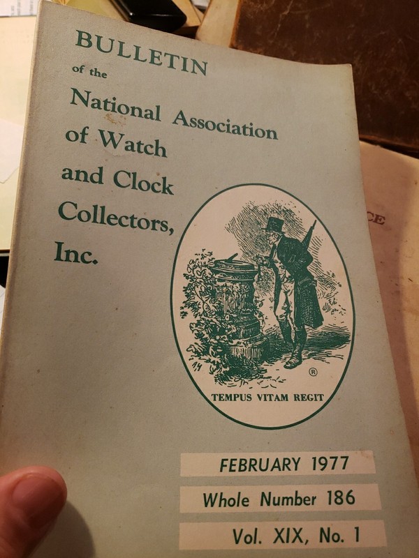 BULLETIN NATIONAL ASSOCIATION WATCH AND CLOCK COLLECTORS 1977  bx735