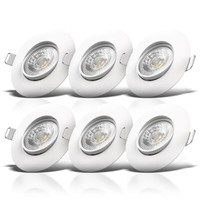 6X Led Einbaustrahler Einbauleuchten Lampe Ultra Flach Deckenspots Weiß