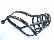 Light leather Dog Muzzle for Spitz,Poodle,Husky and Other similar snouts