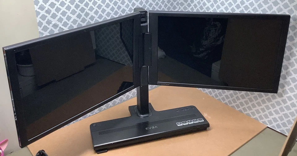 EVGA InterView 1700 17 inch Dual Monitor System -Works- As-Is - Read Description - Image 2 of 4