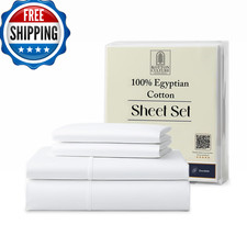Kotton Culture 4 Pc King Sheet Set - 100 Egyptian Cotton Premium Hotel Luxury