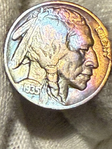 1935-P Buffalo Nickel - Doubled Die Reverse Great Deals Toned