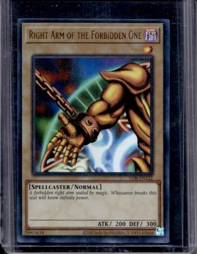 2023 Yu-Gi-Oh! Legend of Blue-Eyes Right Arm the Forbidden One #LOB-EN122