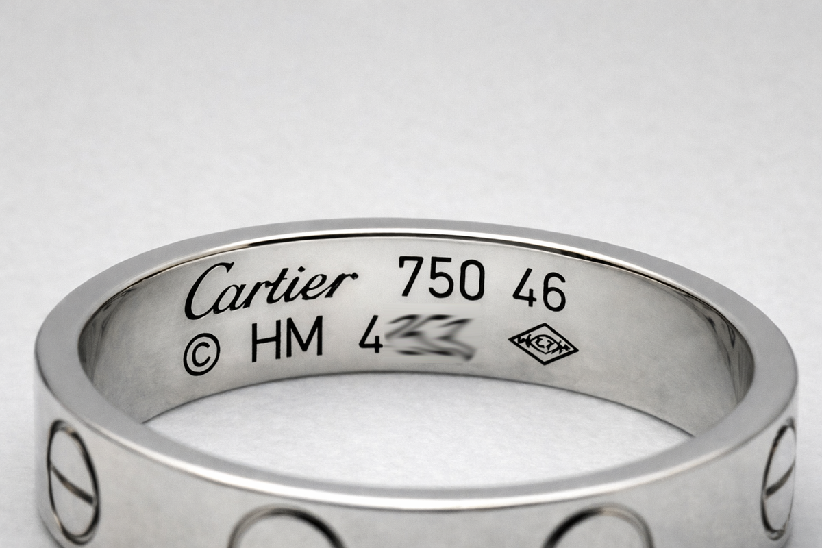 Cartier LOVE Ring 18k White Gold SZ 46 | eBay