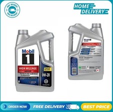 [HOT SALE] 2 Pack, Mobil 1 High Mileage 0W-20 Full Synthetic Motor Oil, 5 Qt 24.00 per gallon