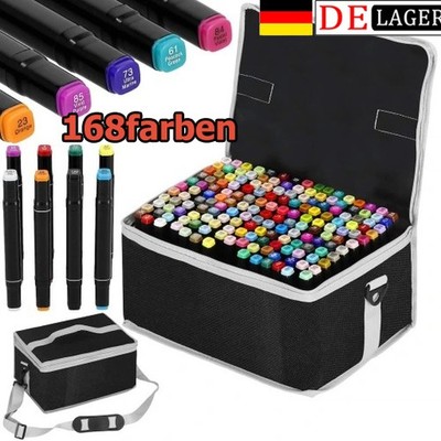 Marker Set Permanent Marker Stifte Set Doppelspitzen Touch Filzstifte 168 Farben
