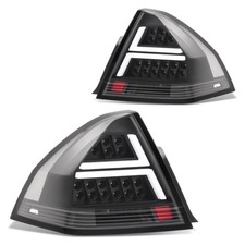 Pair Black Led Tube Tail Lights For Chevy Impala 2006-2013 Limited 14-16 Clear