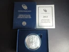 2013 W American Eagle One Ounce Silver Uncirculated Coin with COA & OGP