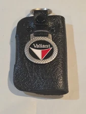 NOS 1970's Leather Plymouth Valiant Key Chain Fob Ring Holder Mopar Muscle Car