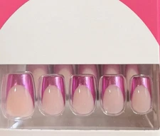 Red Aspen Short Coffin Pink French True Is My Twin Flame dented box 🩷