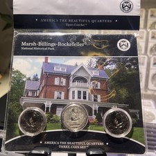 2020 PDS Marsh-Billings-Rockefeller Nat Park - Vermont ATB Quarters -3 Coin Set 