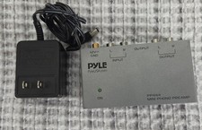 Pyle PP444 Compact Phono Turntable Preamp Converts to Line Level - Silver PP444