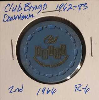 CLUB BINGO DOWNTOWN LAS VEGAS 1962 83 SCARCE ND CHIP