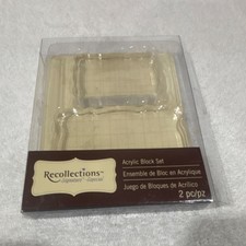 Recollections Acrylic Block Set 2 pc 2.75 x 2 in 3.75 x 2.75 in