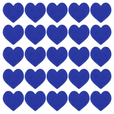 Corazones de pompones de fieltro para manualidades, 10x10 cm, azul, paquete 100 - Imagen 1 de 4