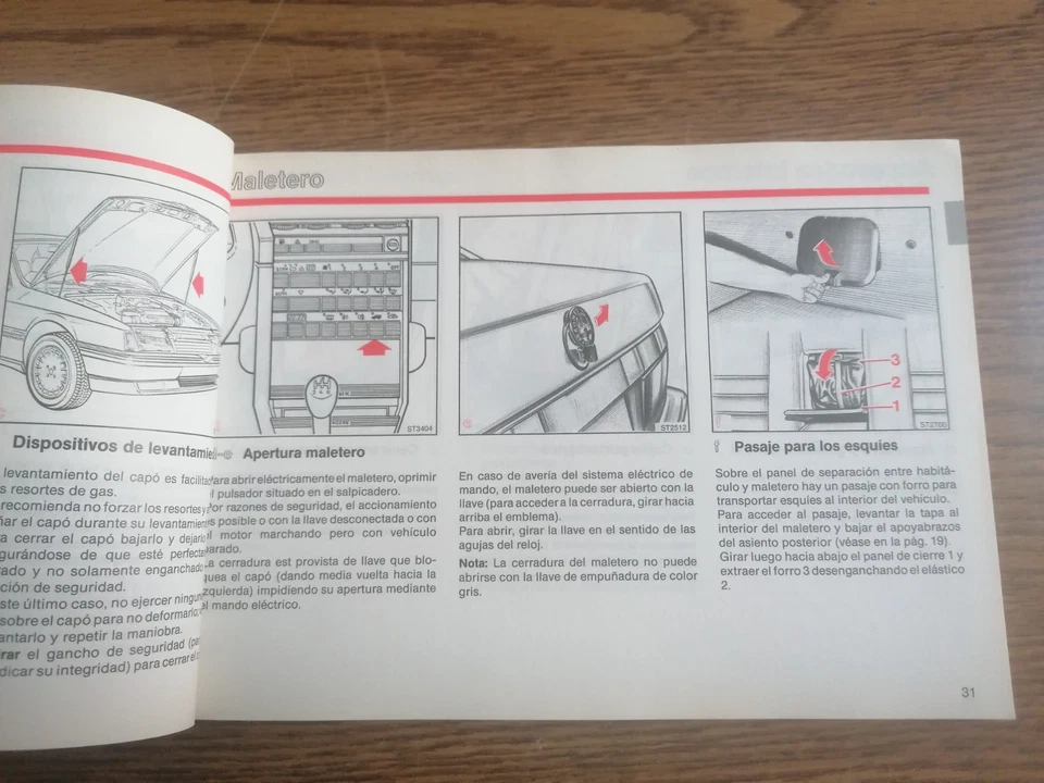 alfa romeo 164 twin spark folleto, manual de uso y mantenimiento book owners - Immagine 4 di 4
