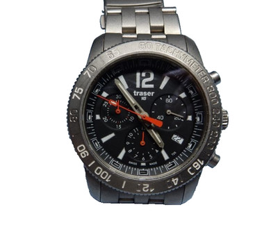 Traser H3 Watch Classic Chrono Titan Blue Ltd Edition