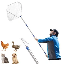 Chicken Catching Net ,Chicken Catcher Leg Hook , Extendable from 33" to 75.5" Ma