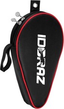 Ping Pong Paddle Case Double Storage Black for Two Table Tennis Rackets