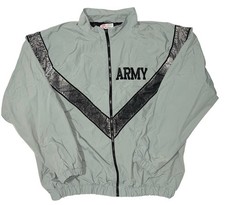 US Army Gray PFU Full Zip Full Zip Jacket Size Medium Long
