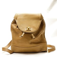 Chanel Zaino Borsa Beige Pelle di Caviale 3132178