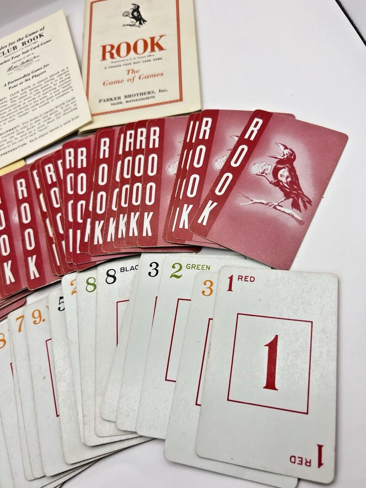 Vintage Rook Card Game Parker Brothers 1952 includes Instructions and Rule Books - Image 3 of 4