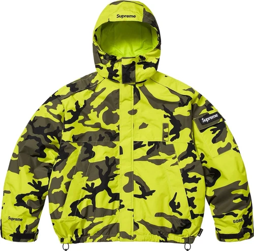SUPREME® 2 EN 1 COQUE GORE TEX + VESTE GILET DOUBLURE MATELASSÉE camouflage fluorescent SS25