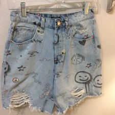 Wild Fable Women's High Rise Jean Shorts Size 2 Distressed