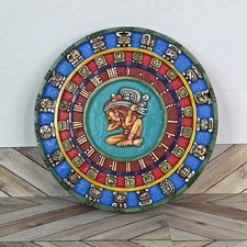 Calendario civile Maya Haab e Tzolkin arte azteca fatto a mano decorazione da parete da appendere