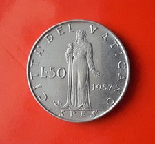 50 LIRE 1957 VATICANO [L378]