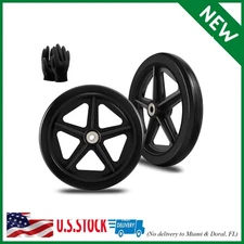 2Pcs 8 Inch Replacement Wheelchair Wheels for Walkers - Environmentally Friendly
