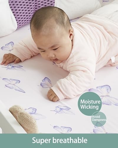 2 Pack Unisex Fitted Baby Crib Sheets Super Soft Snuggle in Style Crib - Picture 4 of 7