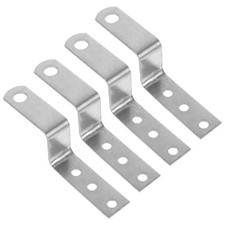 4 Pcs Metal Furniture Shelf Bracket Z Shaped Corner Drawer Lock Head Silver