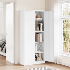 71" Metal Storage Cabinet with 4 adjustable shelves,Lock for Home,Office