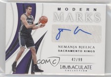 2018-19 Panini Immaculate Modern Marks 42/99 Nemanja Bjelica #MM-NBJ Auto b8h