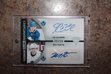 JOE COLBORNE MATT FRATTIN 2011-12 TITANIUM ROOKIE SIGNATURES AUTOGRAPH /50