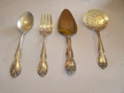 Gorham Melrose Sterling Set of 4 Serving Fork & Spoon Cake Server Slotted Spoon