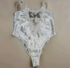 Vintage Gold Label VS Teddy Med Ivory Satin Sheer Lace