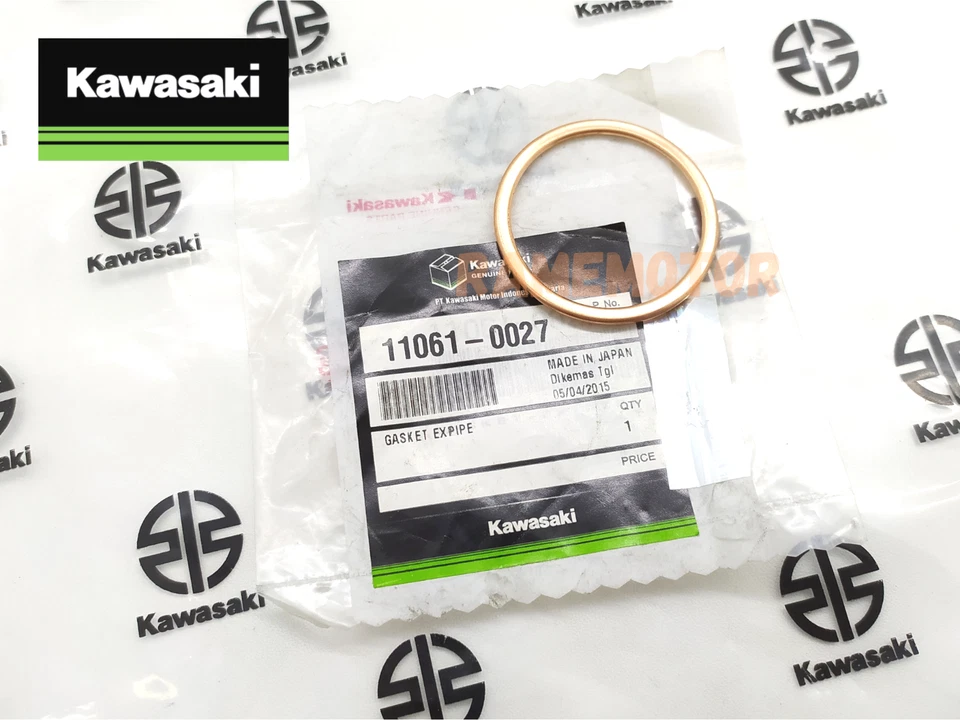 Junta de tubo de escape Kawasaki ZX-14R KX250 KLX230 KLX300 NOS 11061-0027 Foto 2 de 4