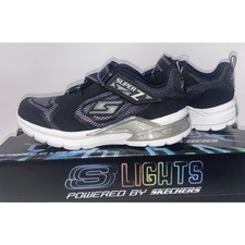 UPC 193642000375 product image for Skechers S Lights Erupters II Racing Game Boys Shoes - size 12-black/silver | upcitemdb.com