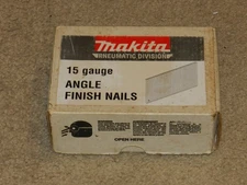 MAKITA 15 GAUGE 1 3/4 ANGLE FINISH NAILS AF635 QTY:3500 NEW