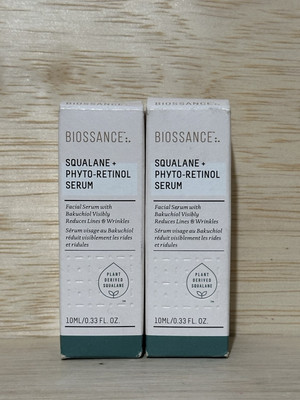 2-New Biossance Squalane + Phyto-Retinol Face Serum Reduces Lines Wrinkles