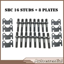 SBC Small Block Chevy Push Rod Guide Plates And 3/8 Rocker Arm Studs Kit