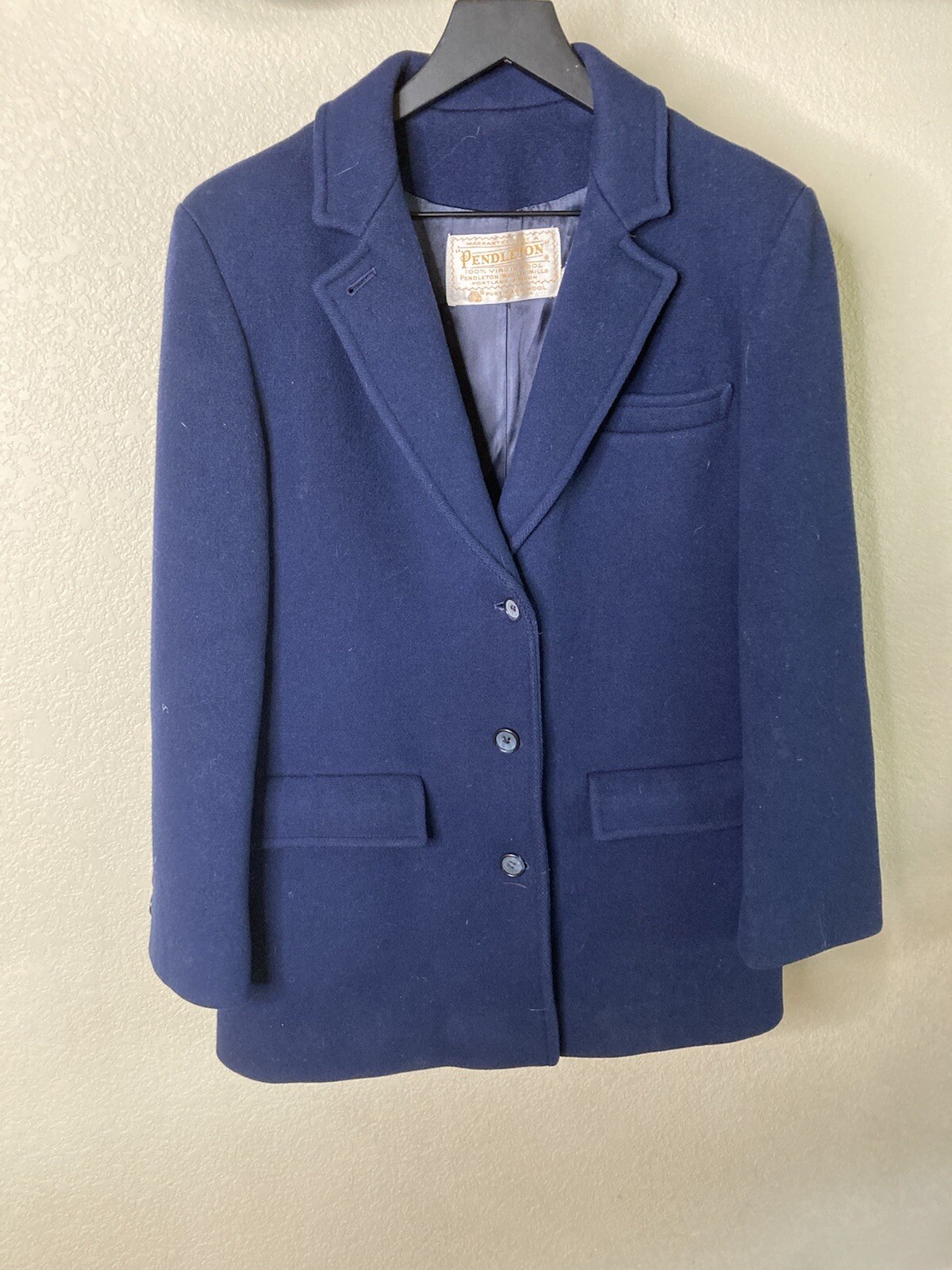 pendleton wool blazer jacket womens medium blue - image 1