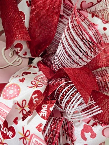 Valentine's Day Wreath, Valentine Day Decor, Hello Wreath, Home Decor, Gift - Picture 5 of 8