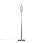 Polished Chrome Floor Lamp Base Tall Diamond Stem Standard Living Room Light