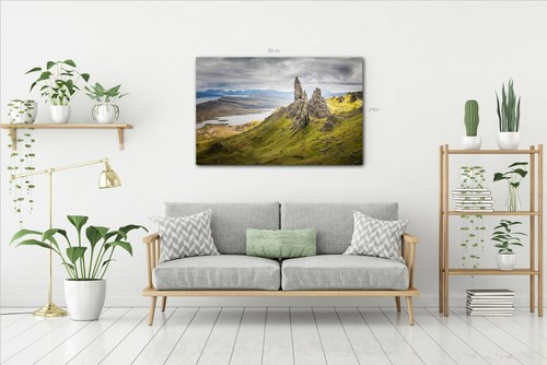 Quadro Stampa su Tela Wall Art Il Vecchio di Storr Scozia - Foto 6 di 7